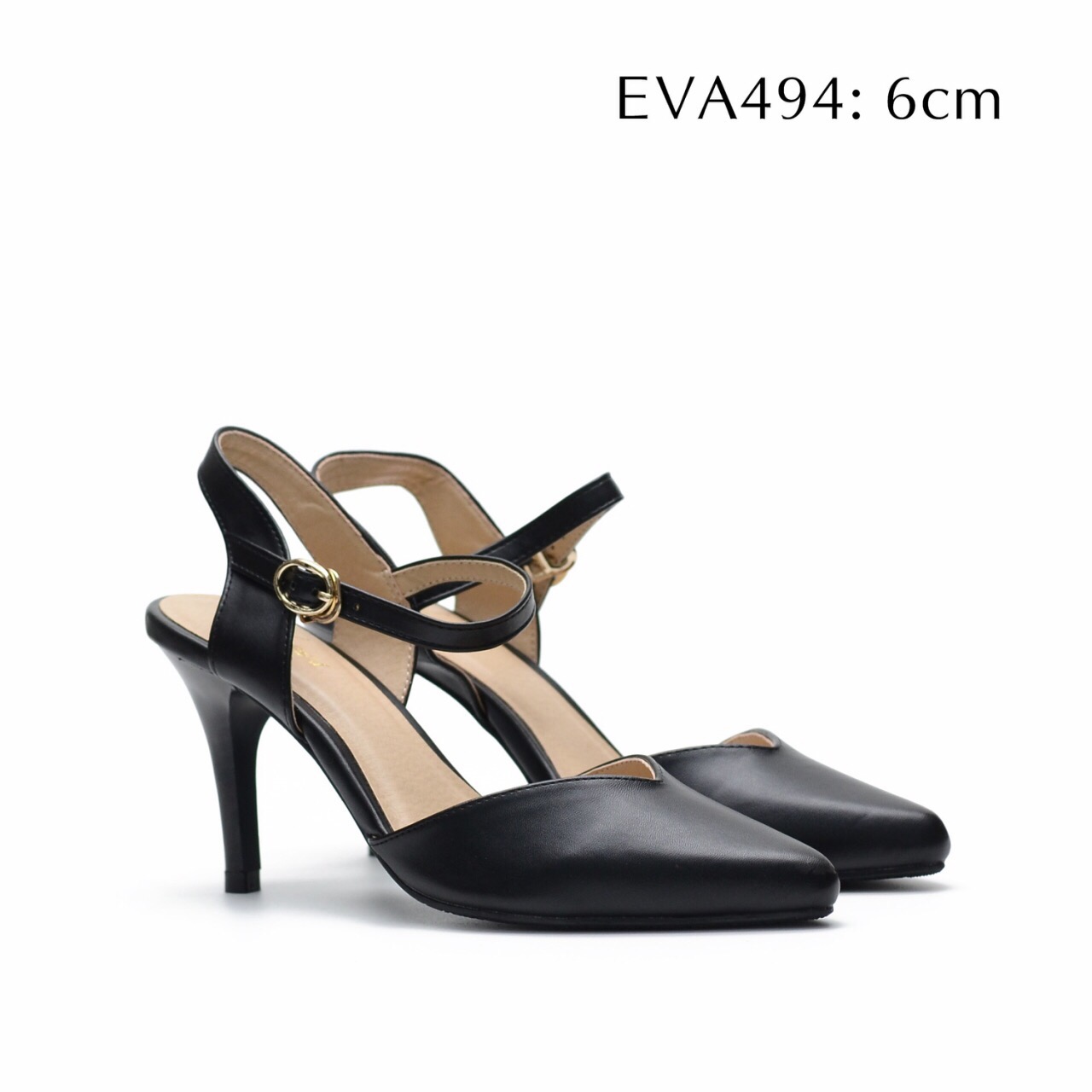 Giày cao gót nữ cổ tim EVA494 thiết kế quai hậu mới